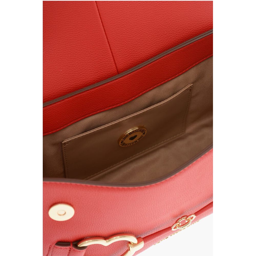 Moschino LOVE Faux Leather BIG HEARTBIT Shoulder Bag - Image 5
