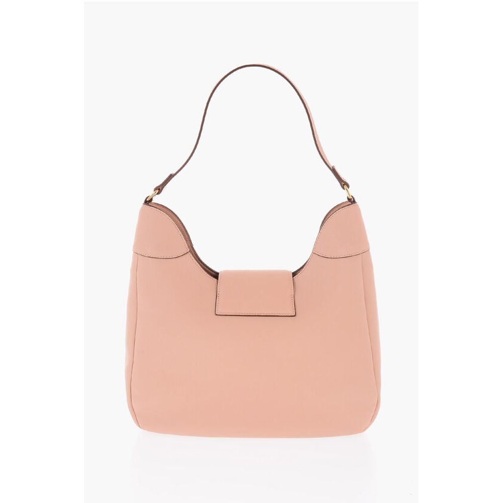 Moschino LOVE Textured Faux Leather Hobo Bag with Maxi Heart-Shaped C - Image 3