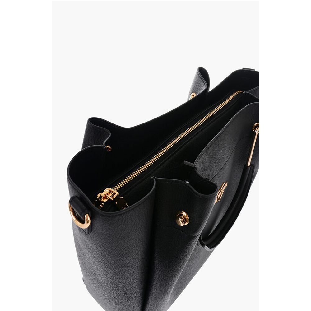 Moschino LOVE Faux Leather Tote Bag with Golden Logo - Image 4