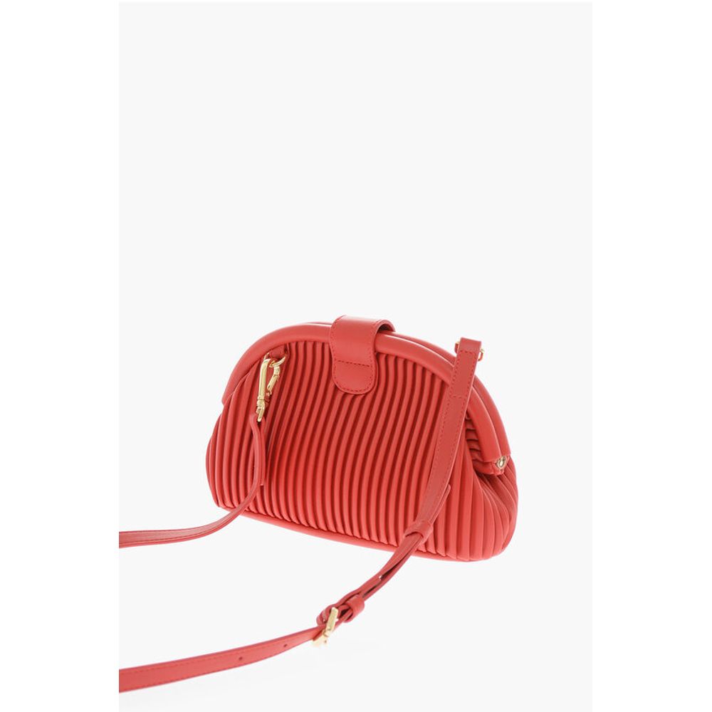 Moschino LOVE Pleated Faux Clutch with Removable Shoulder Strap - Image 2