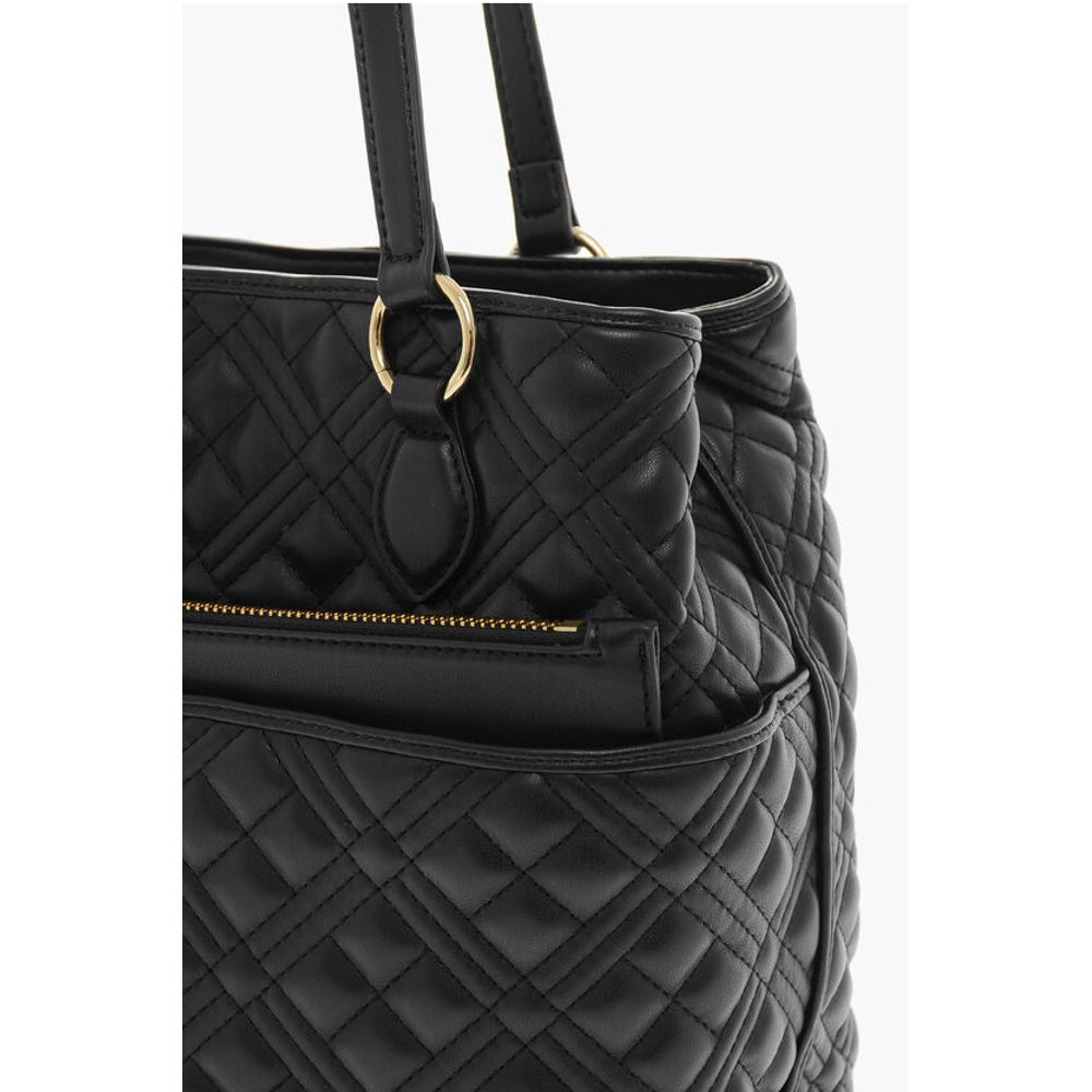 Moschino LOVE Quilted Faux Leather Tote Bag with Matching Pouch - Image 4