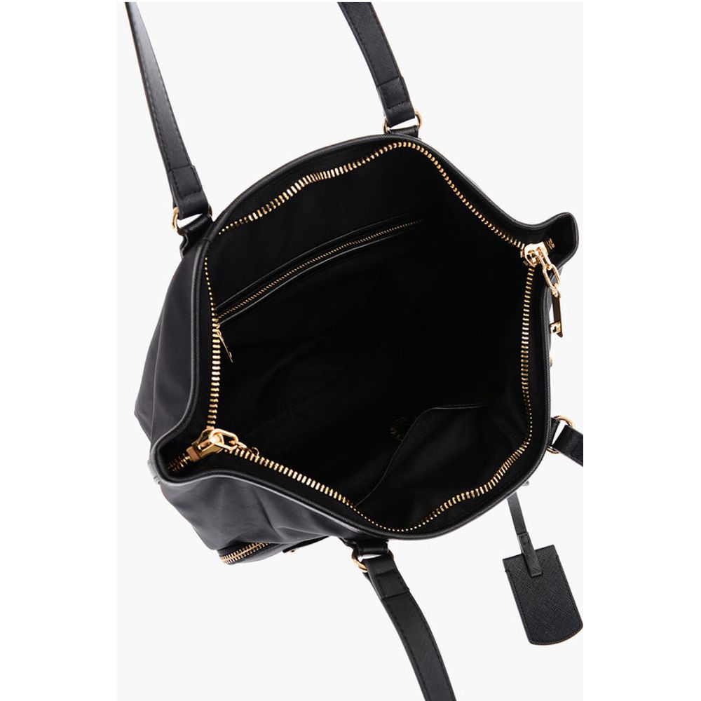 Moschino LOVE Nylon Tote Bag with Golden Details - Image 4