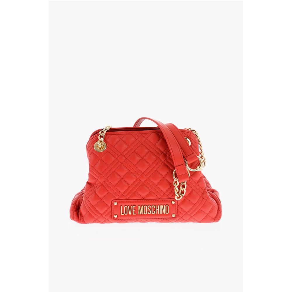 Moschino LOVE Quilted Faux Leather Shoulder Bag