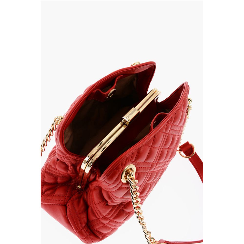 Moschino LOVE Quilted Faux Leather Shoulder Bag - Image 4