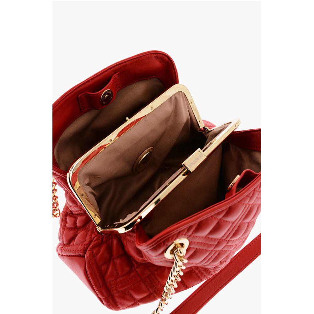 Moschino LOVE Quilted Faux Leather Shoulder Bag - Image 5