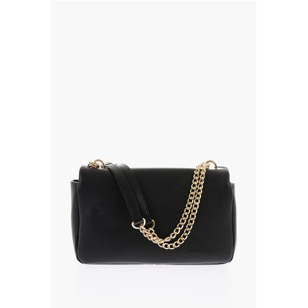 Moschino LOVE Textured Faux Leather Shoulder Bag with Golden Logo - Image 2