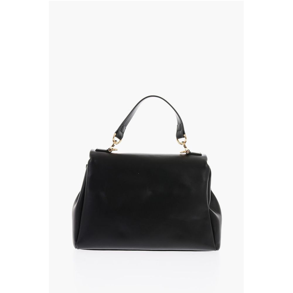 Moschino LOVE Turn Lock Closure Faux Leather Bag with Removable Shoul - Image 2