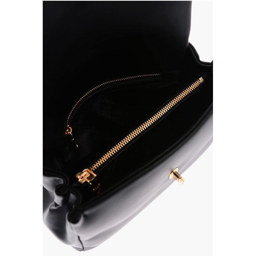 Moschino LOVE Turn Lock Closure Faux Leather Bag with Removable Shoul - Image 5