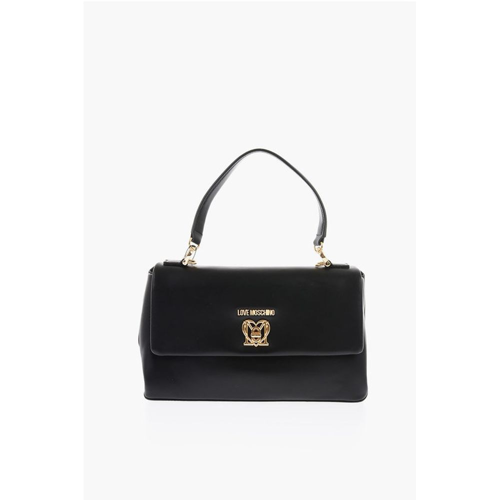 Moschino LOVE Faux Leather Handle Bag with Removable Shoulder Strap