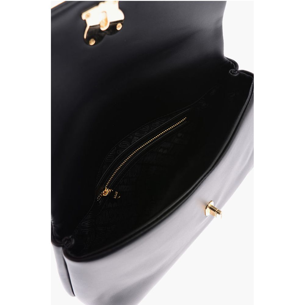 Moschino LOVE Faux Leather Handle Bag with Removable Shoulder Strap - Image 5