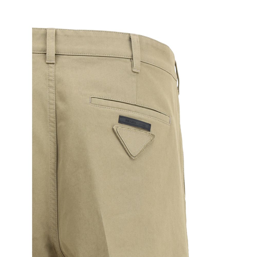 Prada Beige Cotton Chino Pants - Image 3