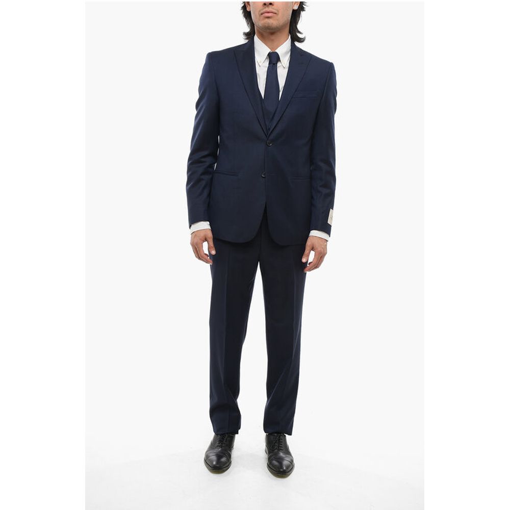 Corneliani CC COLLECTION 3-Piece REFINED Suit with Peak Lapel