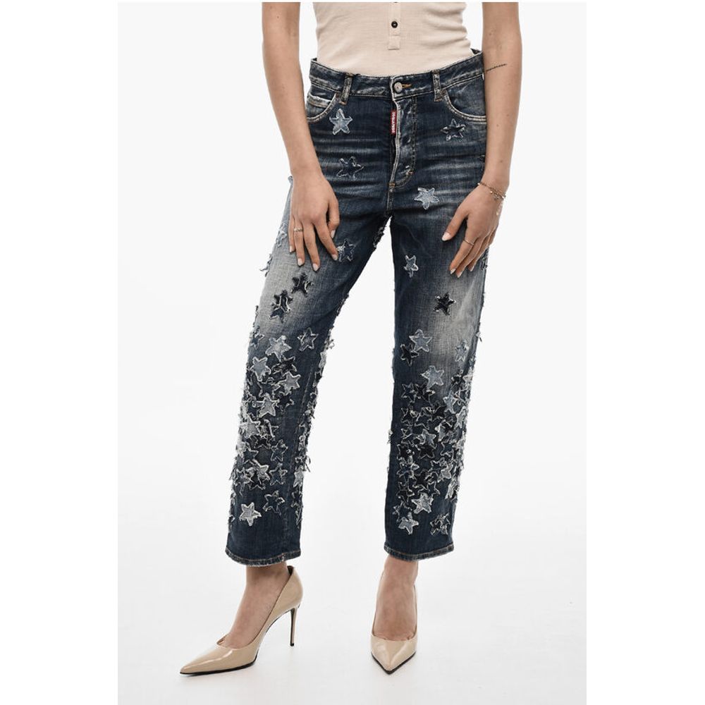 Dsquared² Patchwork Vintage Effect Jeans