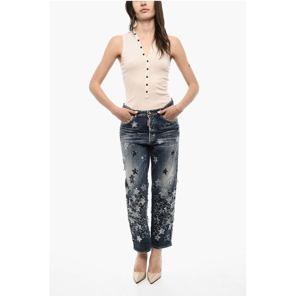 Dsquared² Patchwork Vintage Effect Jeans - Image 4