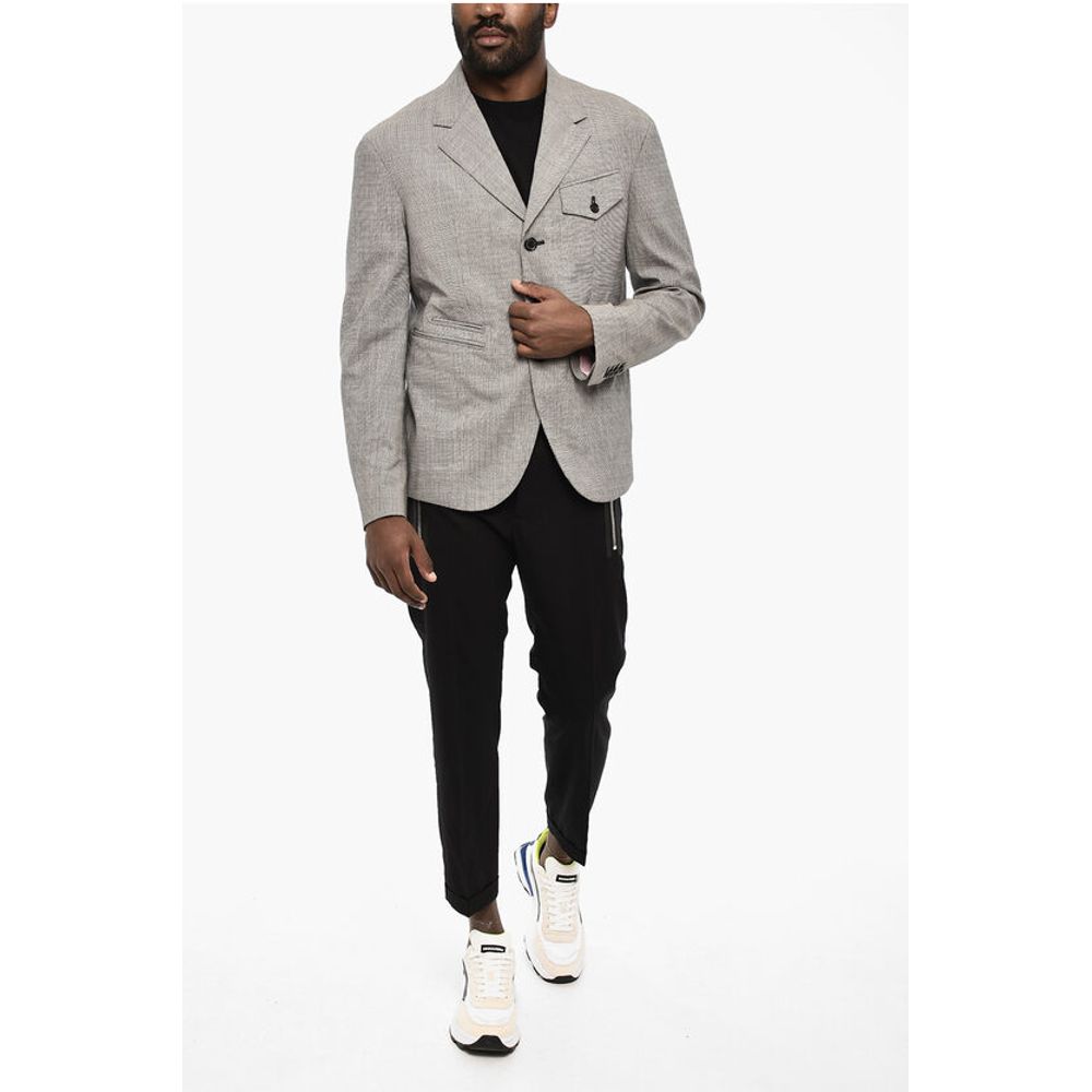 Dsquared² houndstooth virgin wool side vents 3-button blazer - Image 4