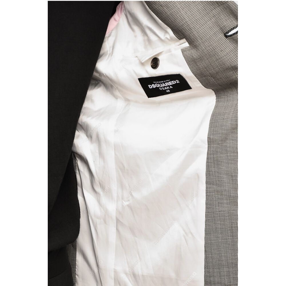 Dsquared² houndstooth virgin wool side vents 3-button blazer - Image 5