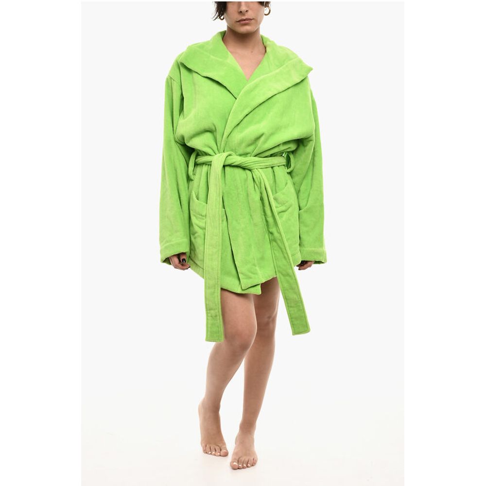 Dsquared² Cotton Terry Beach Bathrobe With Embroidery