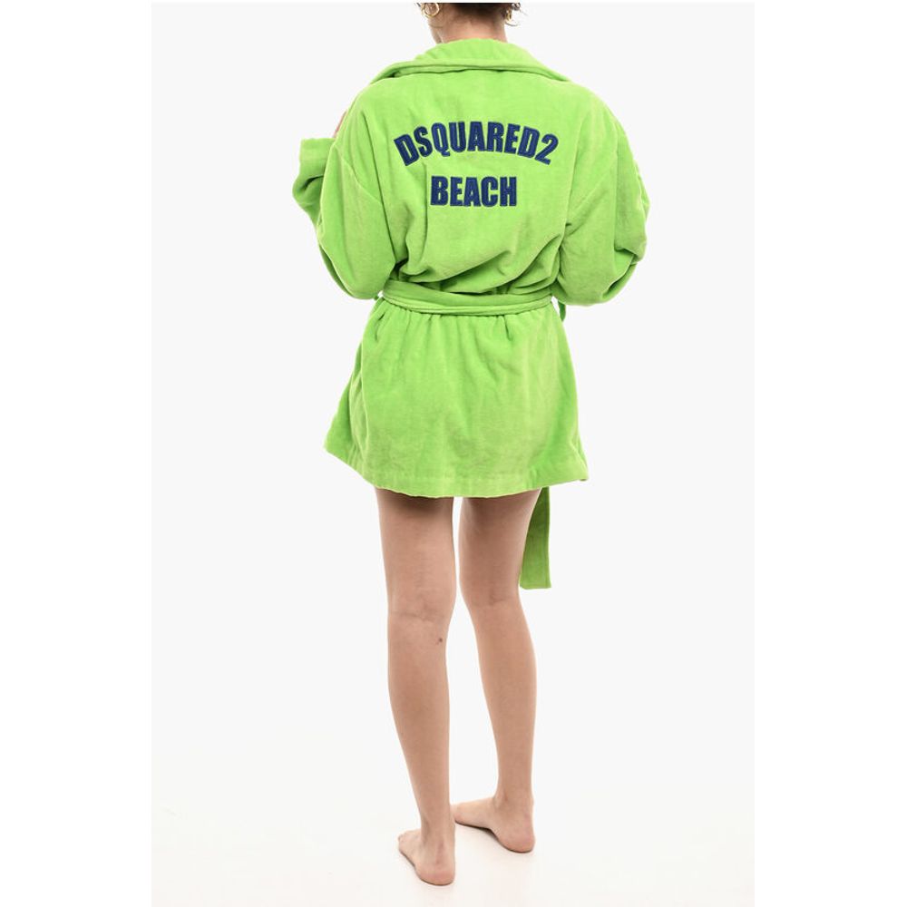 Dsquared² Cotton Terry Beach Bathrobe With Embroidery - Image 2