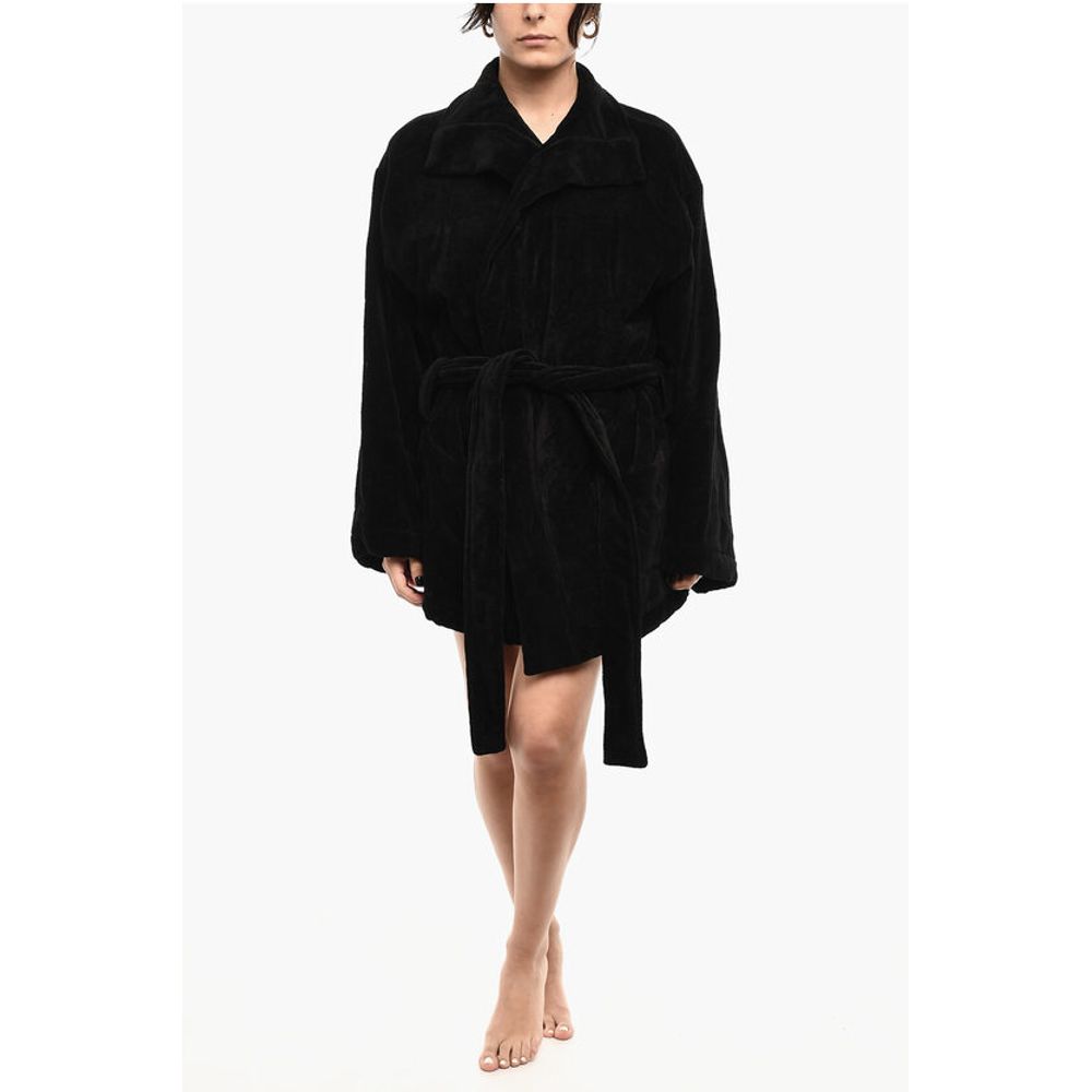 Dsquared² Cotton Terry Beach Bathrobe With Embroidery