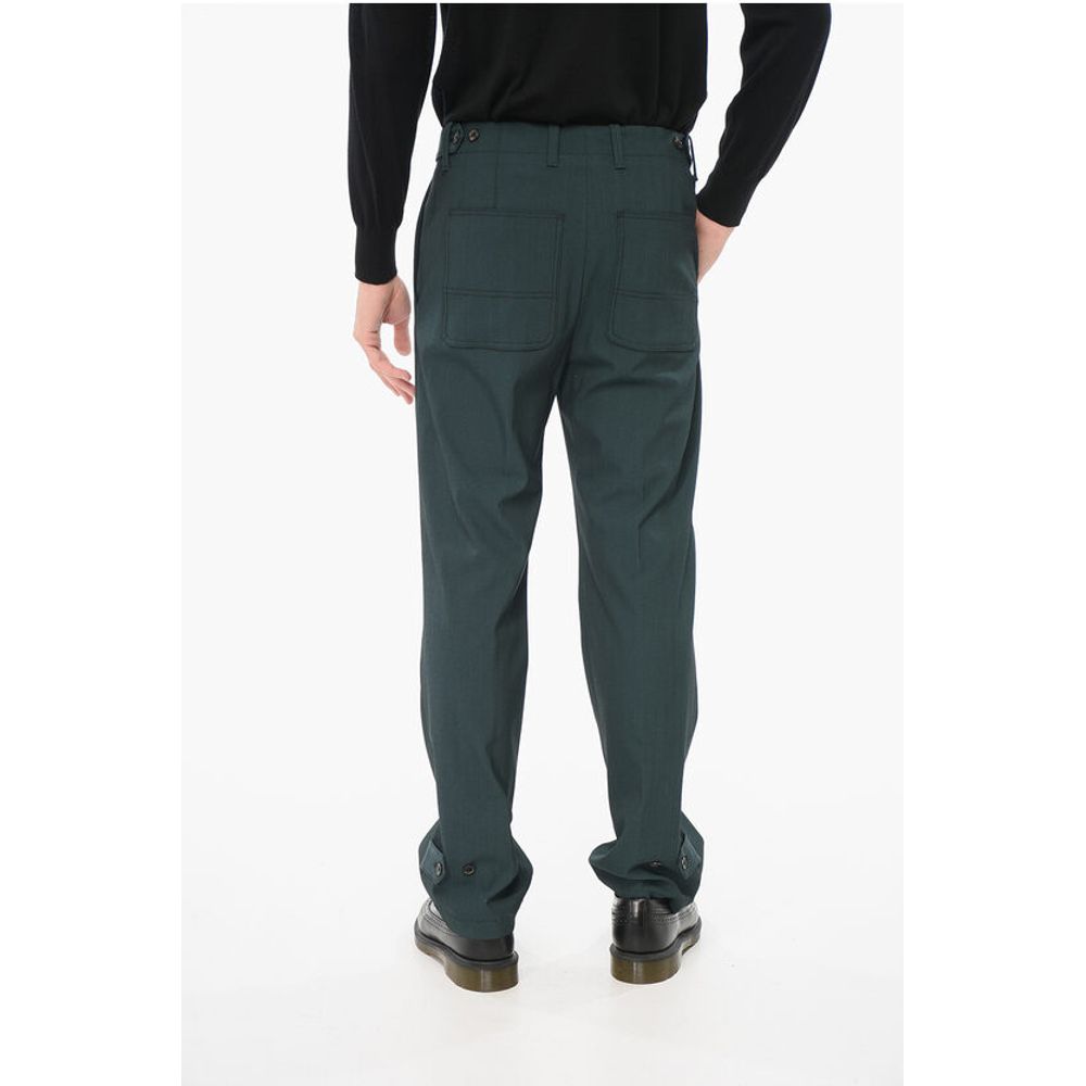 Corneliani Wool Blend CIRCLE Pants with Visible Stitching - Image 3