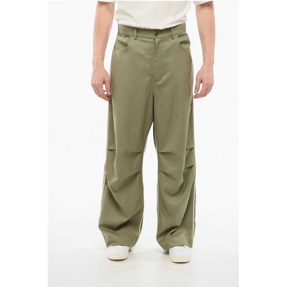 1989 Studio 5-Pocket Wool Blend Pants with Contrasting Bands