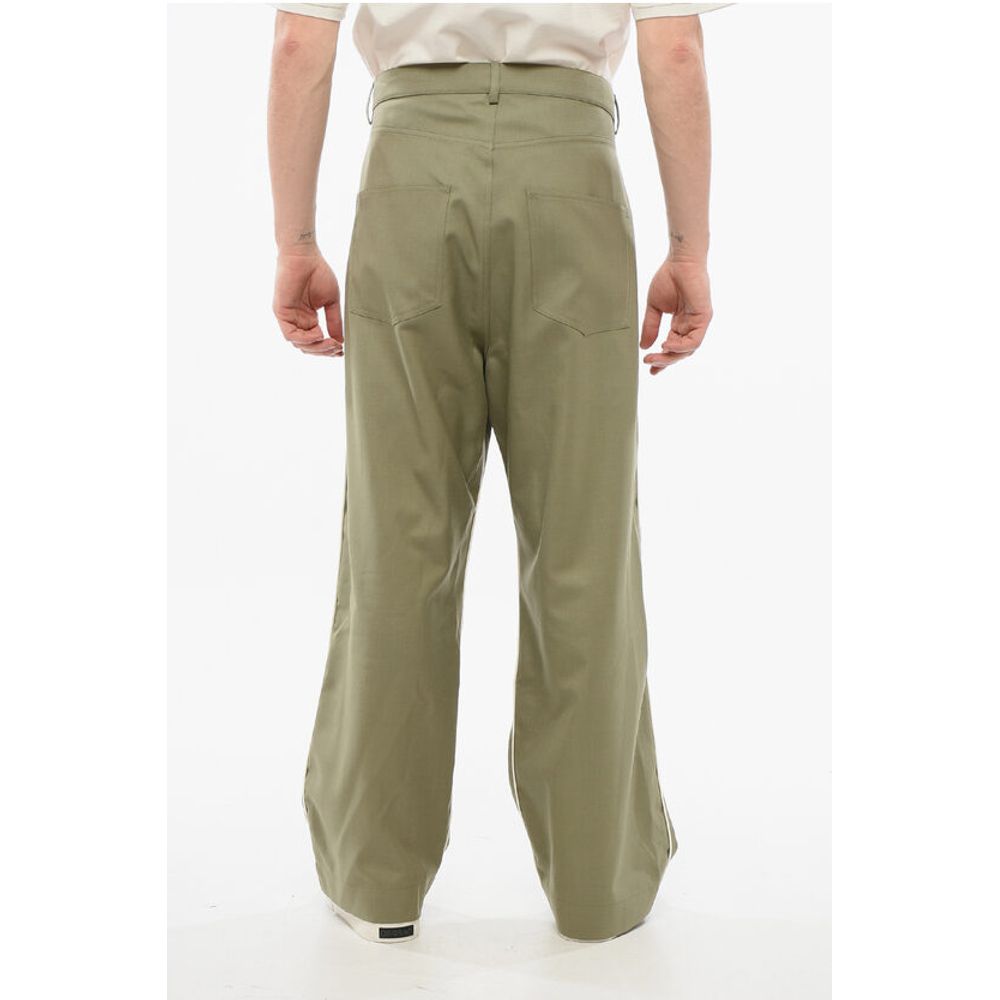 1989 Studio 5-Pocket Wool Blend Pants with Contrasting Bands - Image 4