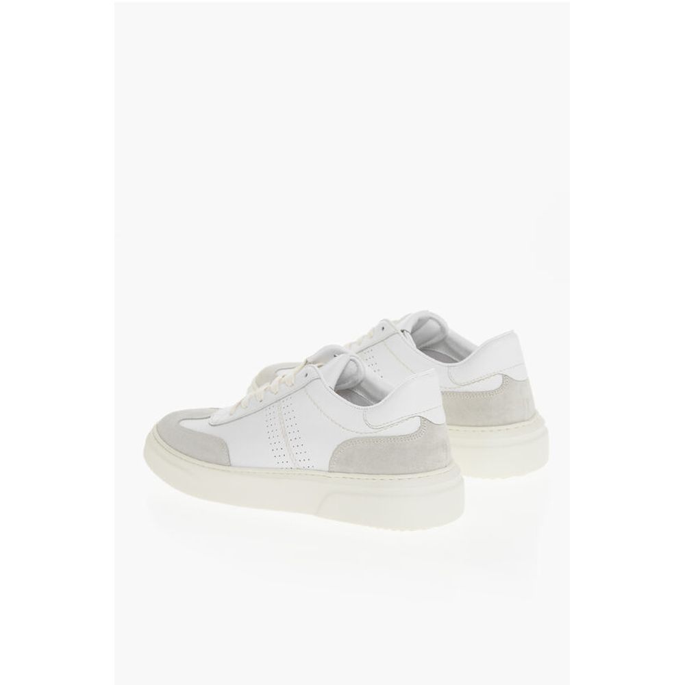 Corneliani CC COLLECTION Leather Low-top Sneakers With Suede Detail - Image 2