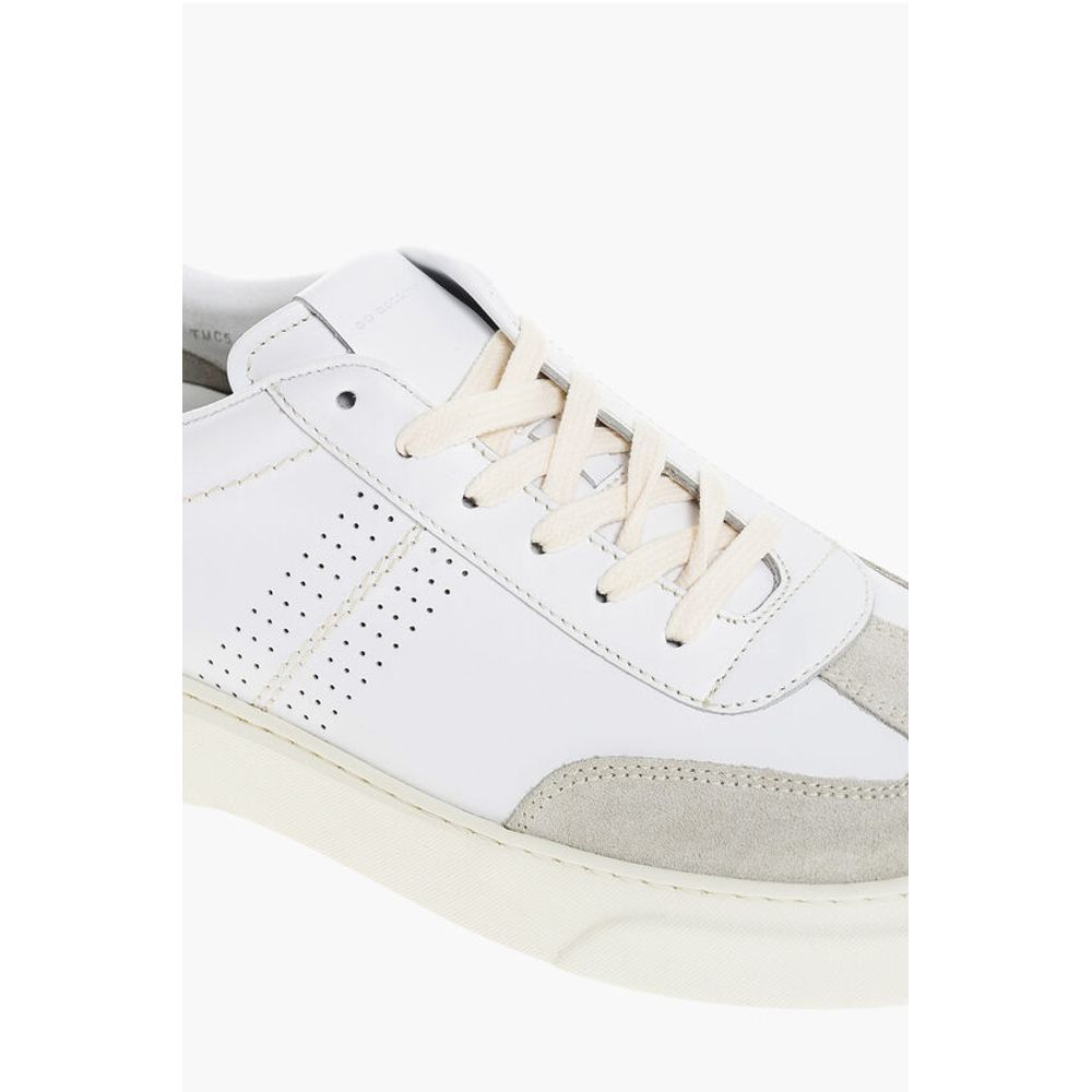 Corneliani CC COLLECTION Leather Low-top Sneakers With Suede Detail - Image 4