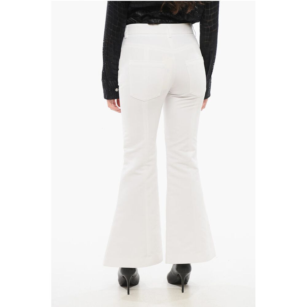 Marni Flared Cropped Pants with Embroidered Logo - Image 2