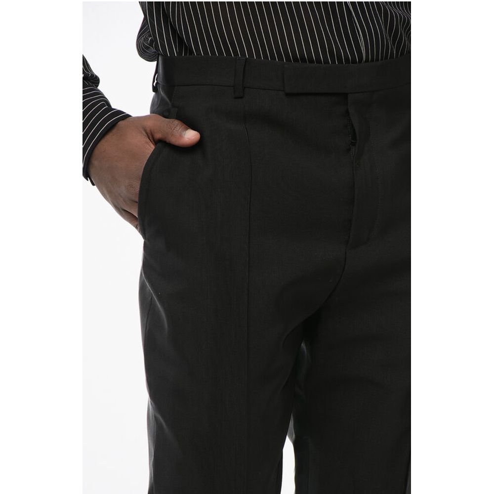 Saint Laurent 4-Pocketed Wool Blend Pants with Hidden Closure - Image 3