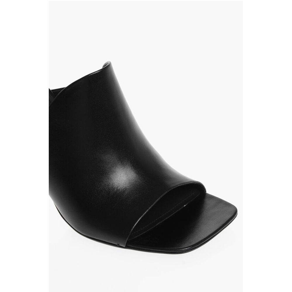 Salvatore Ferragamo Leather ERA Open Toe Mules 8cm - Image 4