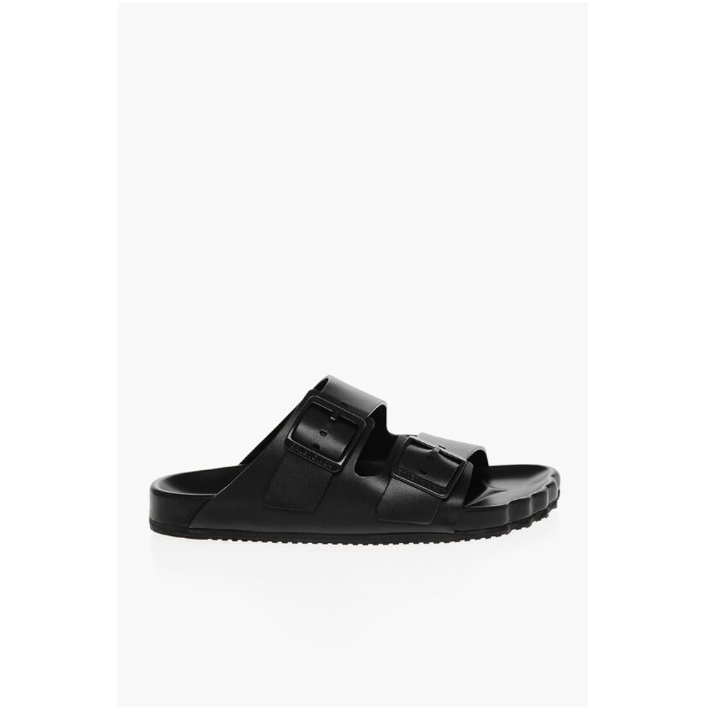Balenciaga Leather SUNDAY Sliders with Double Buckle - Image 3