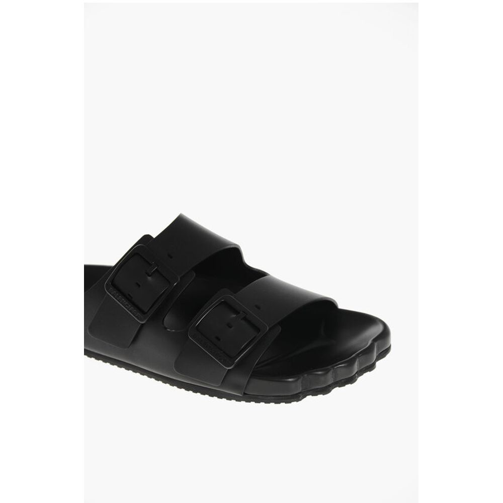 Balenciaga Leather SUNDAY Sliders with Double Buckle - Image 4
