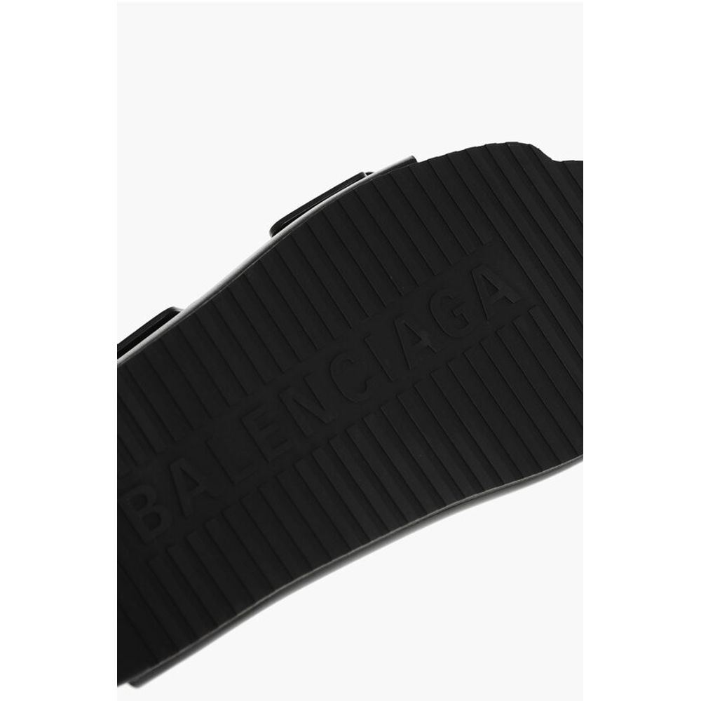Balenciaga Leather SUNDAY Sliders with Double Buckle - Image 5
