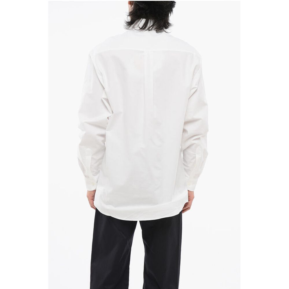 Sky High Farm Solid Color Shirt with Embroidery on Breast Pocket - Image 2