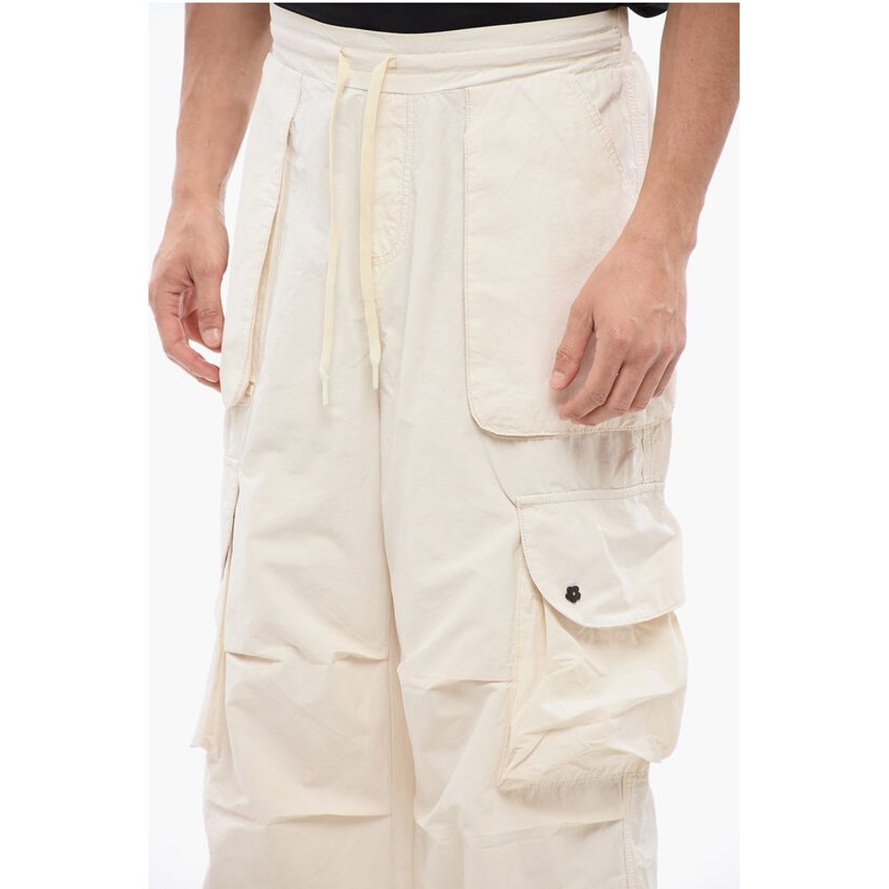 A Paper Kid Cotton and Nylon Cargo Pants with Logo Patch on The Back - Image 3