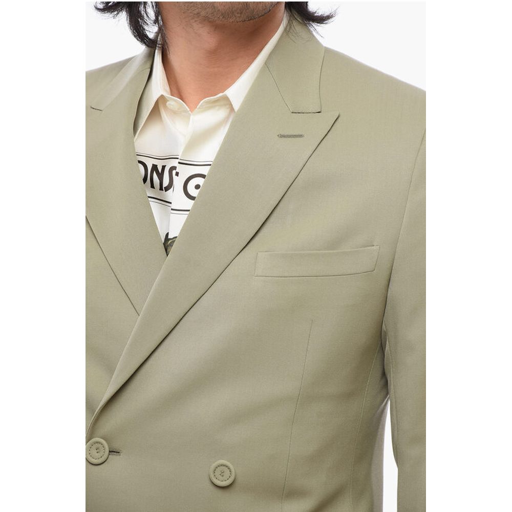 Dior Wool Double Breasted Blazer With Peak Lapel - Image 3