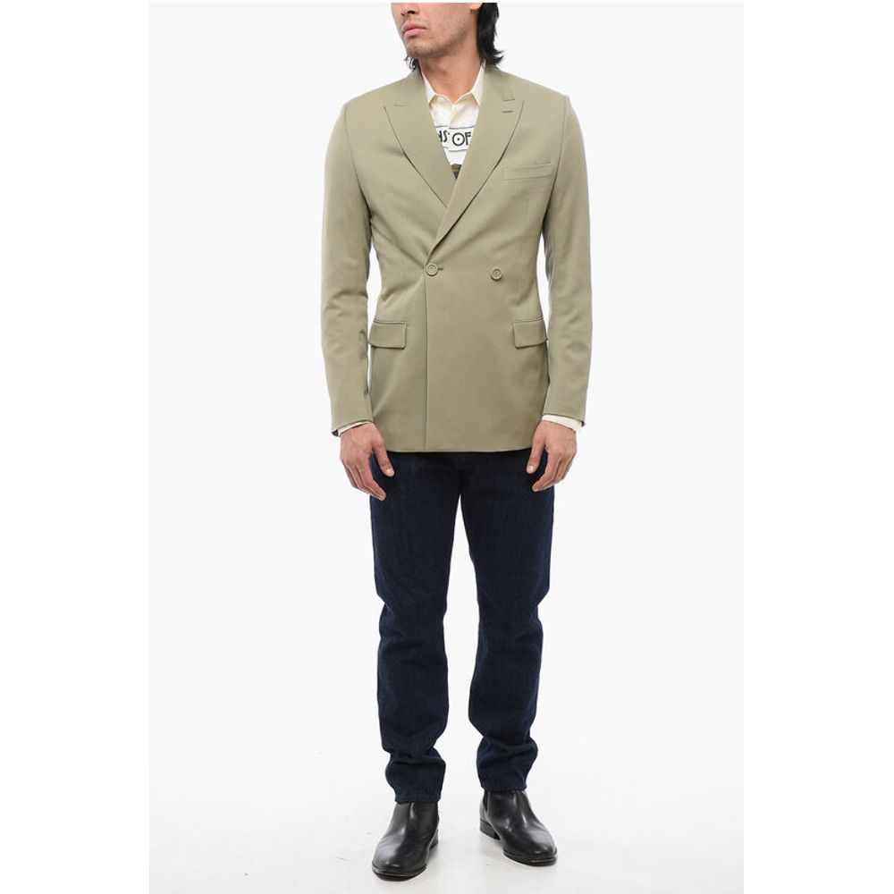 Dior Wool Double Breasted Blazer With Peak Lapel - Image 4