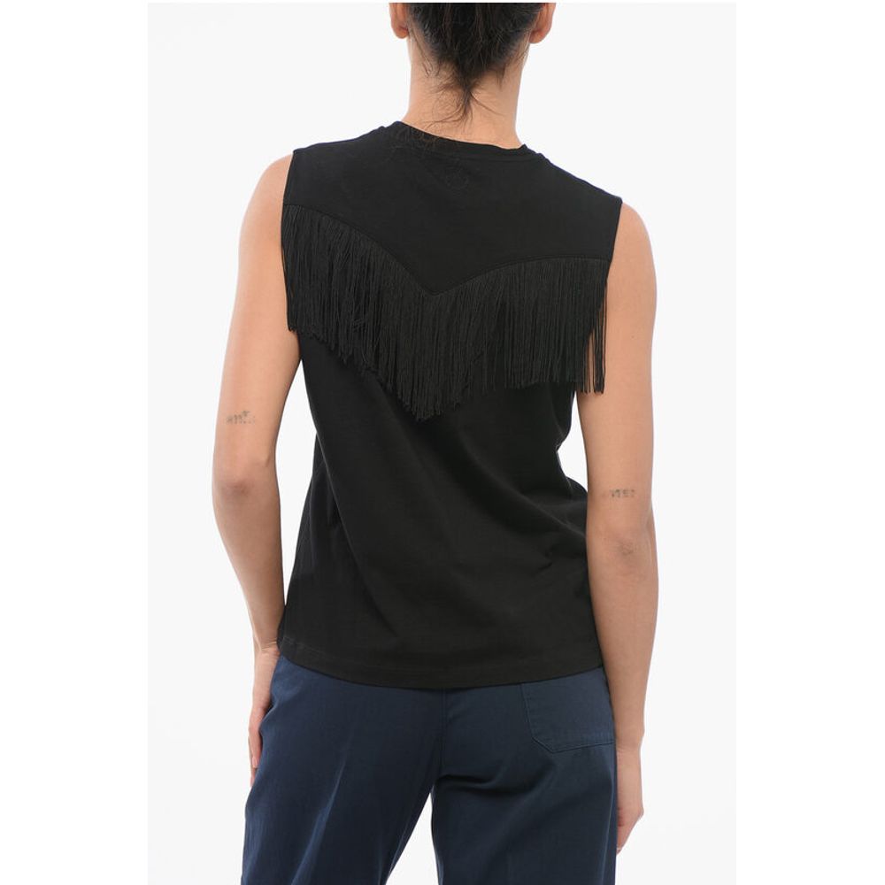 PINKO Cotton Top With Fringes - Image 2