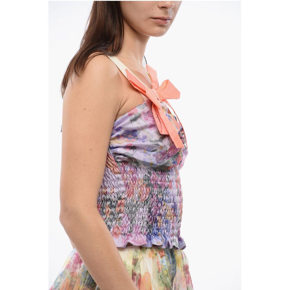 Viktor & Rolf Floral Print HAUTE FANTASIE Top With Bows - Image 3