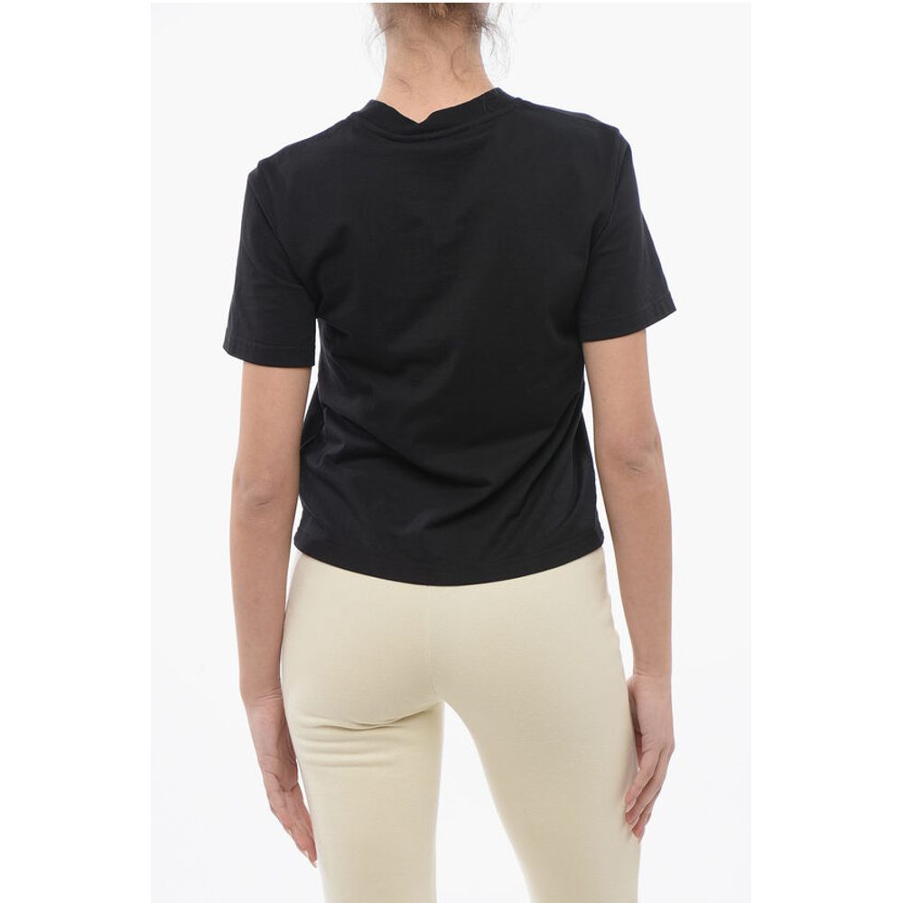 Palm Angels Cropped T-shirt With Embroidered Logo - Image 2