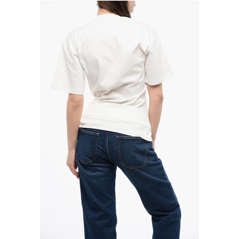 Off-White Solid Color Crew-neck T-shirt - Image 2