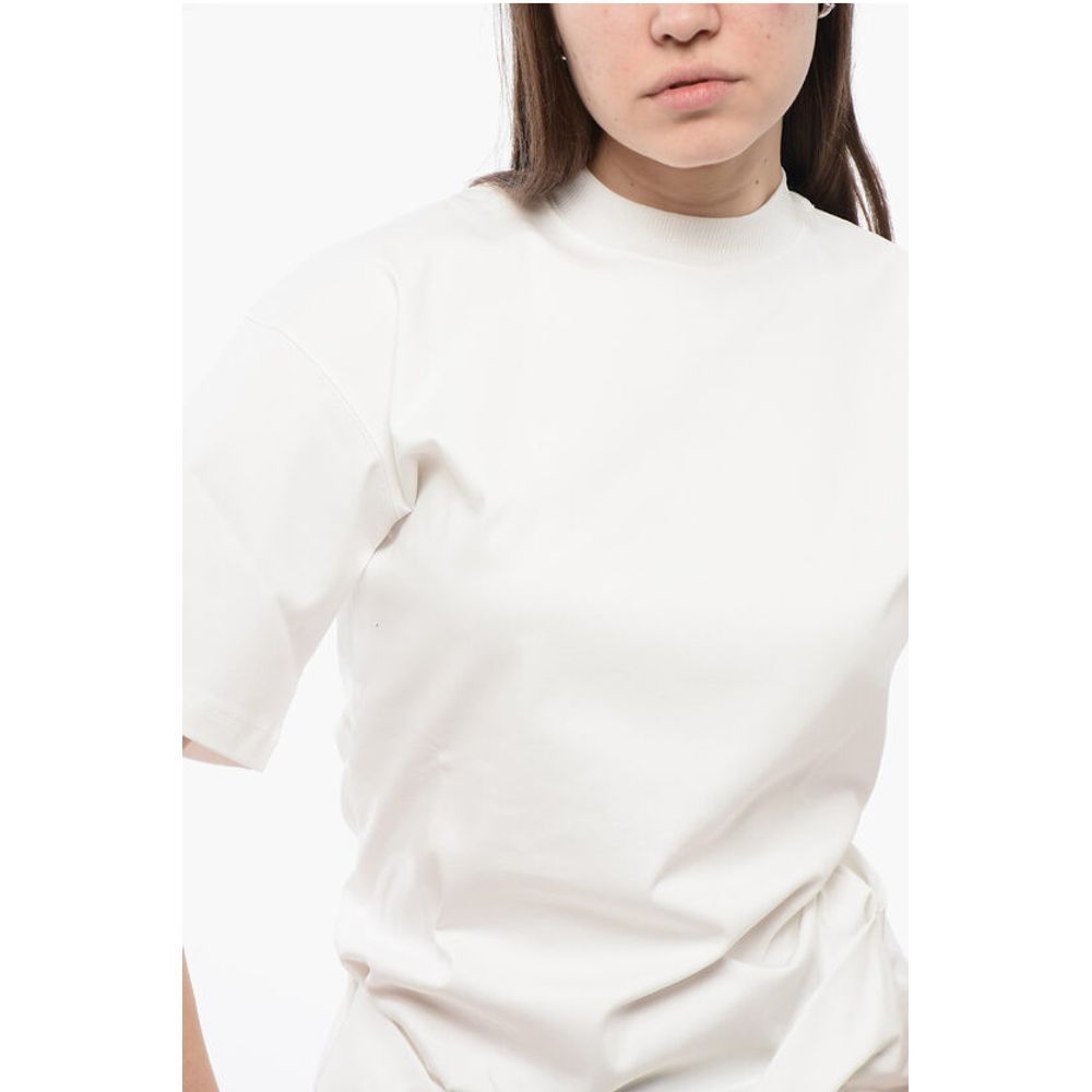 Off-White Solid Color Crew-neck T-shirt - Image 3