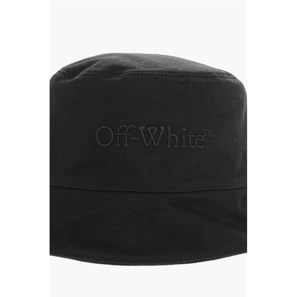 Off-White Denim Bucket Hat with Tone on Tone Logo - Image 3