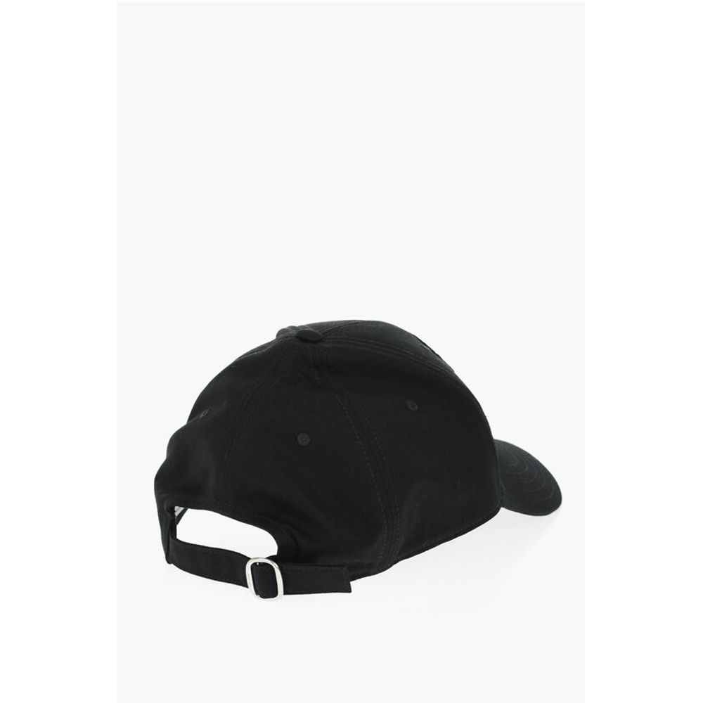Off-White Solid Color Cap with Embossed Details - Image 3