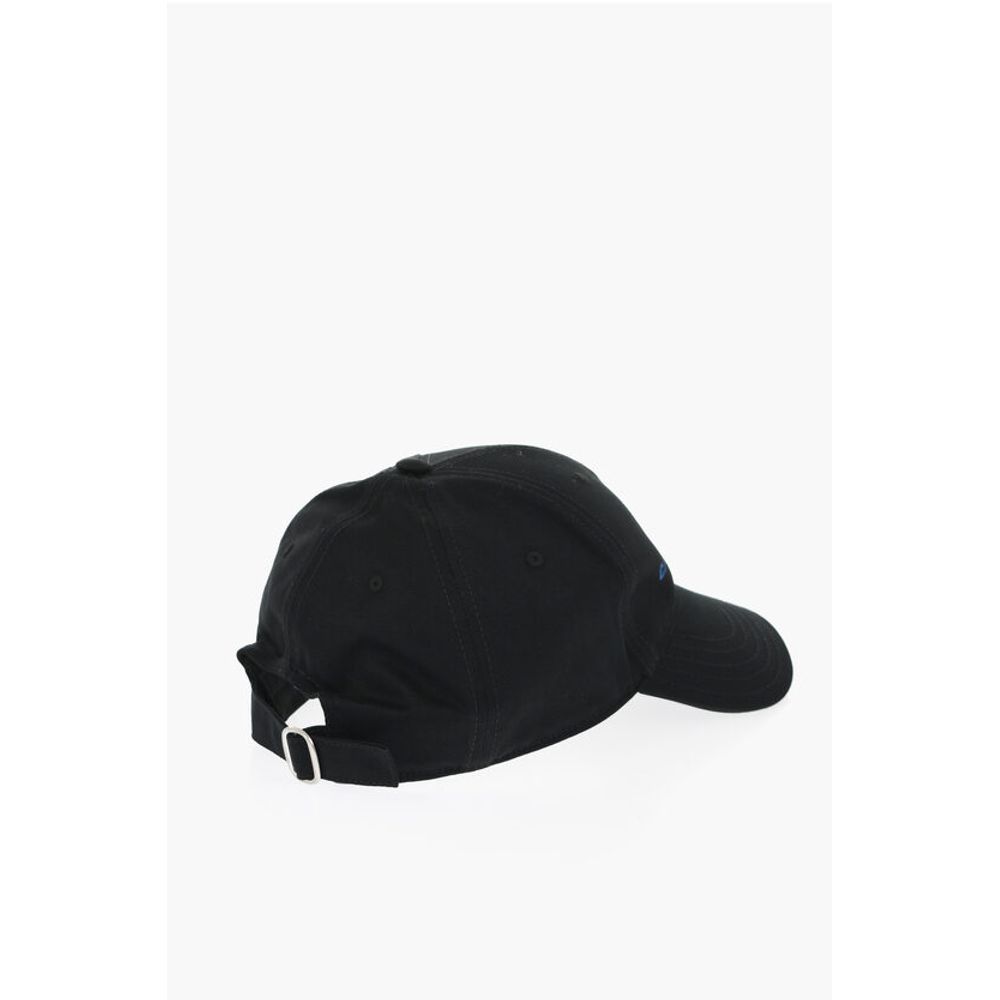 Off-White Solid Color Cap with Contrasting Logo - Image 3