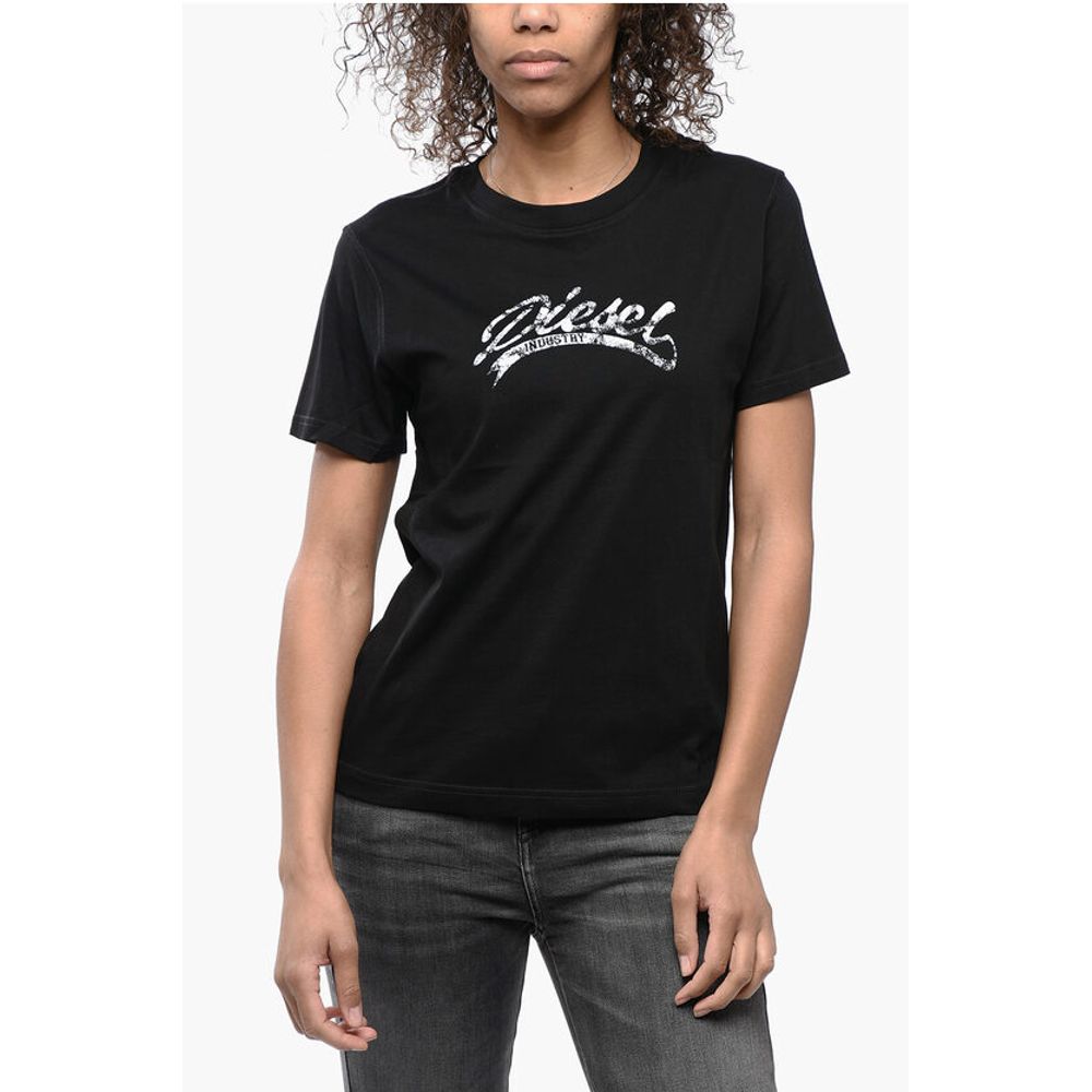 Diesel Cotton T-Shirt with Embossed Logo