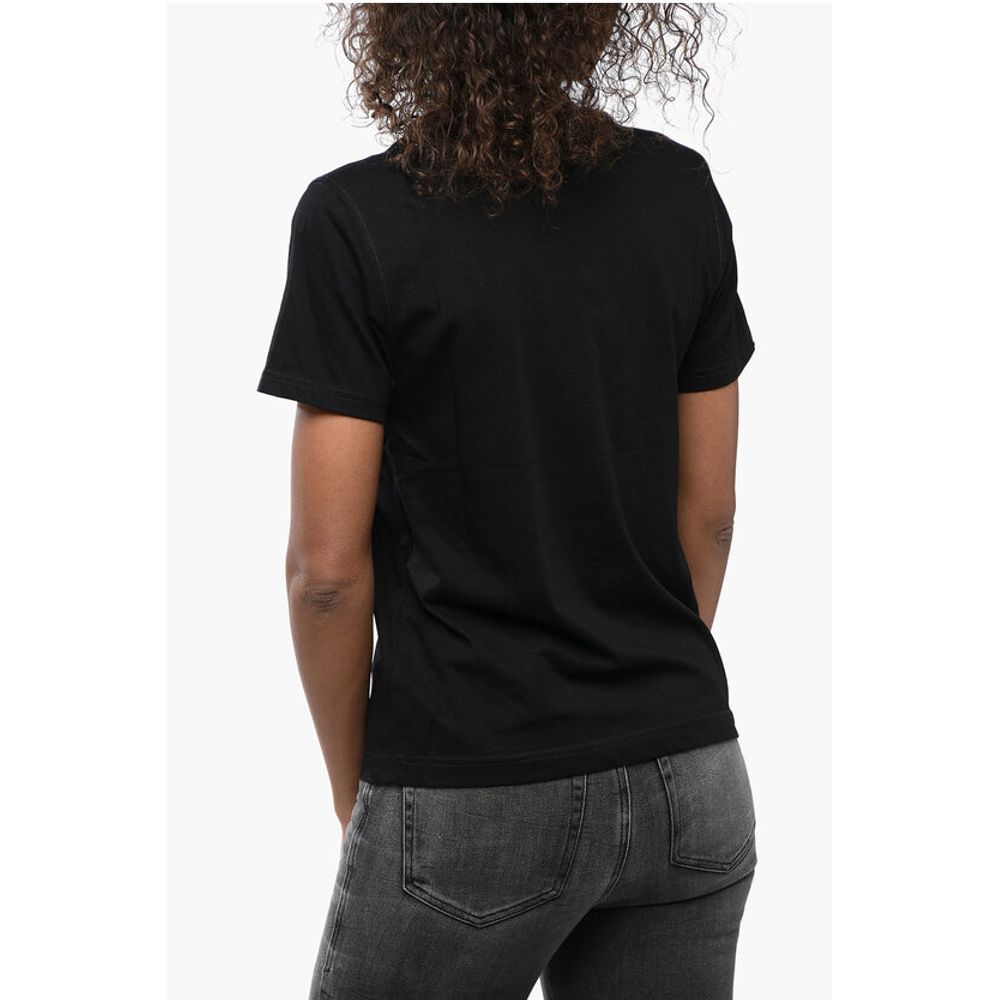Diesel Cotton T-Shirt with Embossed Logo - Image 2