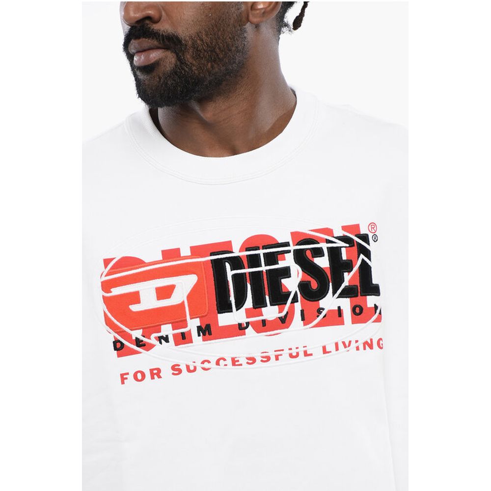 Diesel Brushed Cotton S-BAXT-N1 Crew-neck Sweatshirt - Image 3