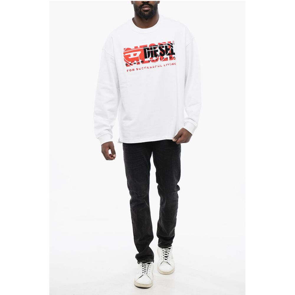 Diesel Brushed Cotton S-BAXT-N1 Crew-neck Sweatshirt - Image 4